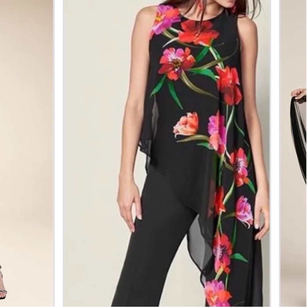 Floral Black Jumpsuit
